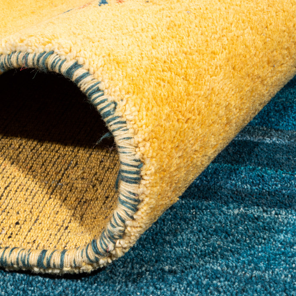 Gabbeh tapijt - Indus - 349 x 246 cm - blauw