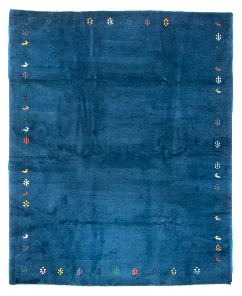 Gabbeh tapijt - Indus - 395 x 313 cm - blauw
