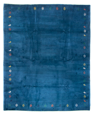 Gabbeh tapijt - Indus - 395 x 313 cm - blauw