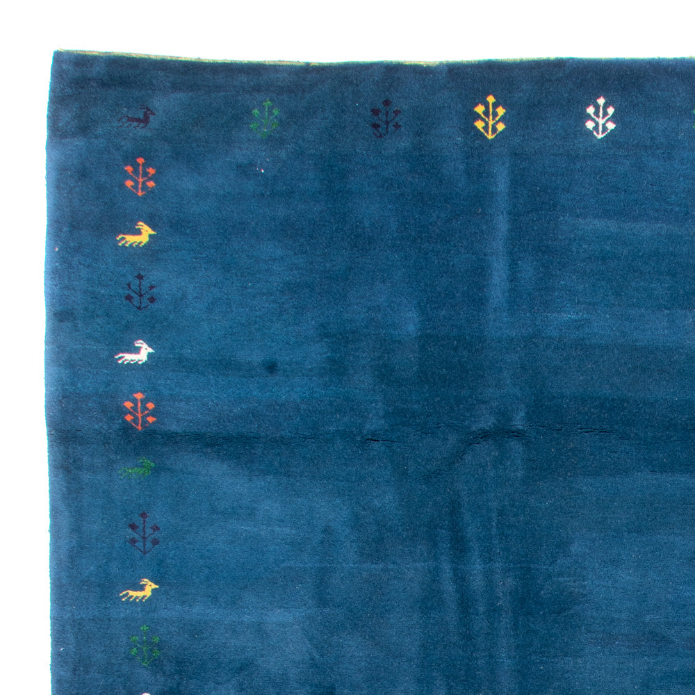 Gabbeh tapijt - Indus - 395 x 313 cm - blauw