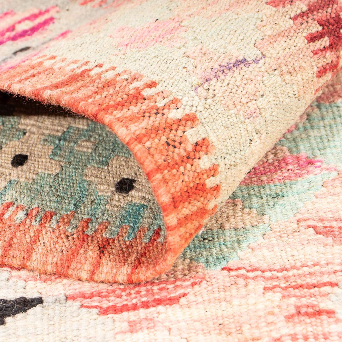 Kelim tapijt - Splash - 177 x 120 cm - licht rood