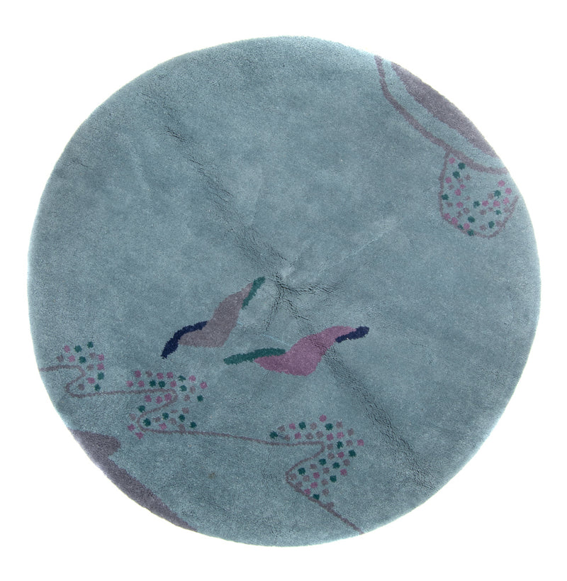 Gabbeh tapijt - Indus rond  - 200 x 200 cm - blauw