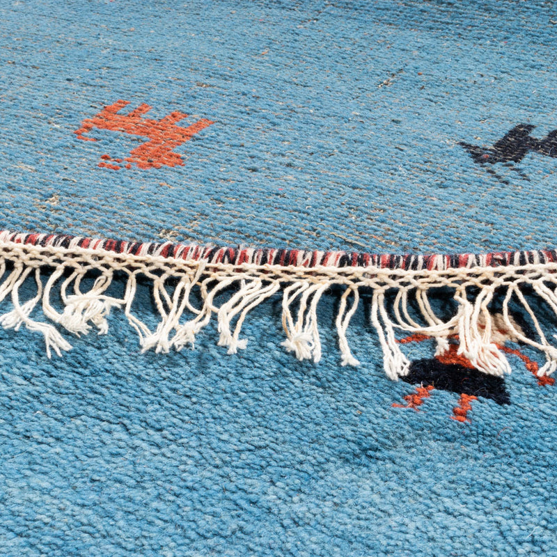 Gabbeh tapijt - Indus rond  - 195 x 195 cm - blauw