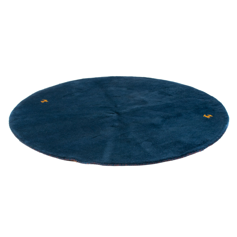 Gabbeh tapijt - Indus rond  - 190 x 190 cm - blauw