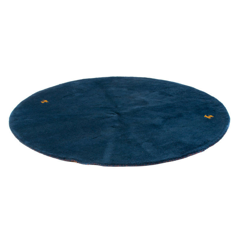 Gabbeh tapijt - Indus rond  - 190 x 190 cm - blauw