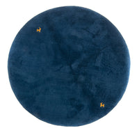 Gabbeh tapijt - Indus rond  - 189 x 189 cm - blauw
