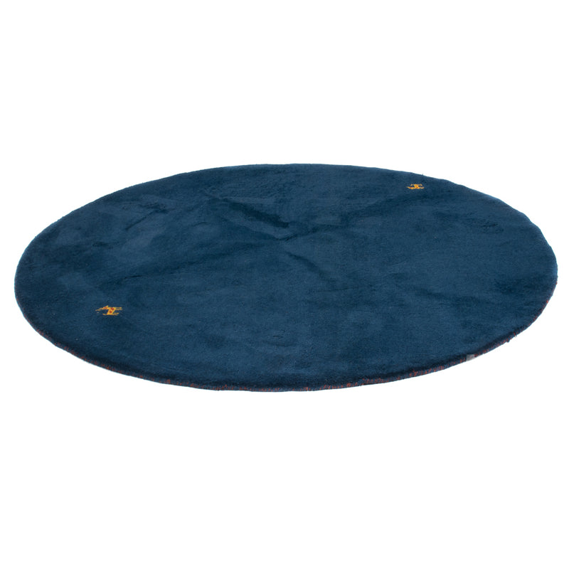 Gabbeh tapijt - Indus rond  - 189 x 189 cm - blauw