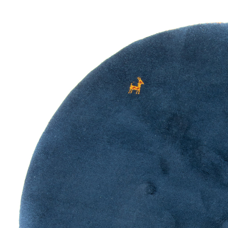 Gabbeh tapijt - Indus rond  - 190 x 190 cm - blauw