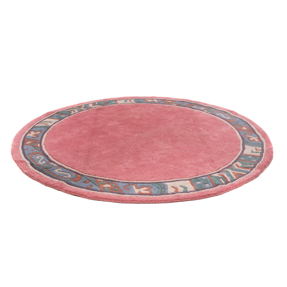 Nepal tapijt rond  - 197 x 197 cm - fuchsia