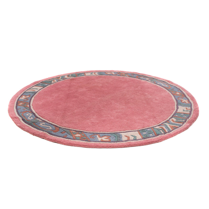 Nepal tapijt rond  - 197 x 197 cm - fuchsia