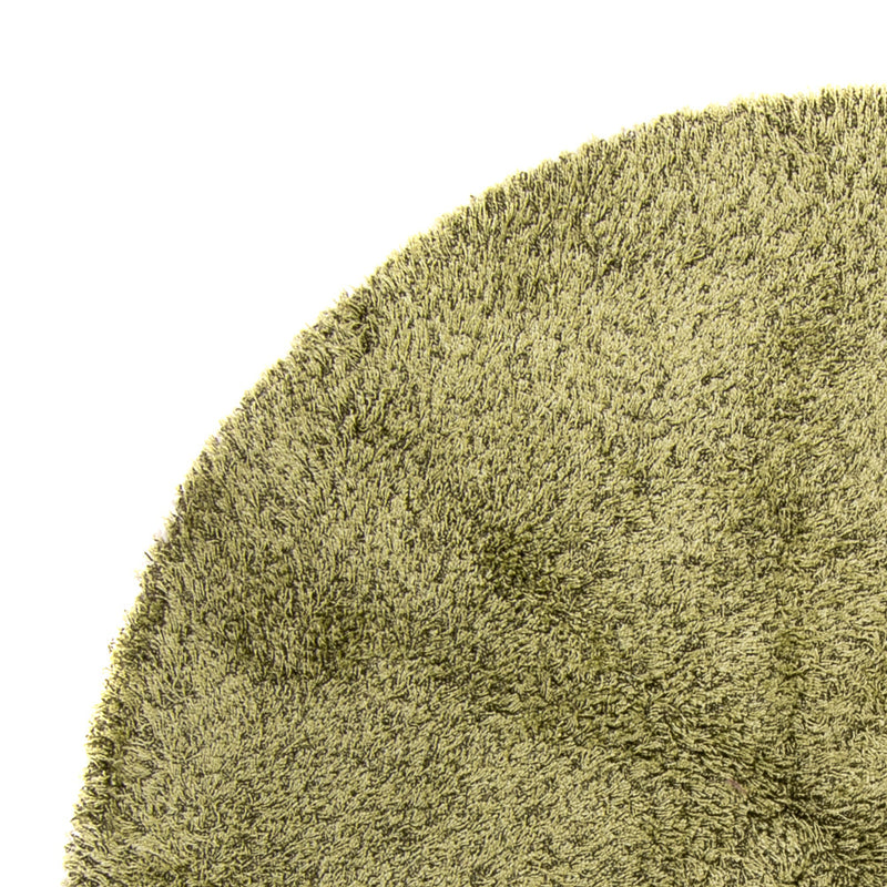 Hoogpolig tapijt rond  - 200 x 200 cm - olijfgroen