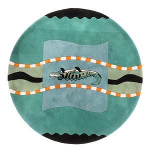 Kindertapijt rond  - 200 x 200 cm - blauw