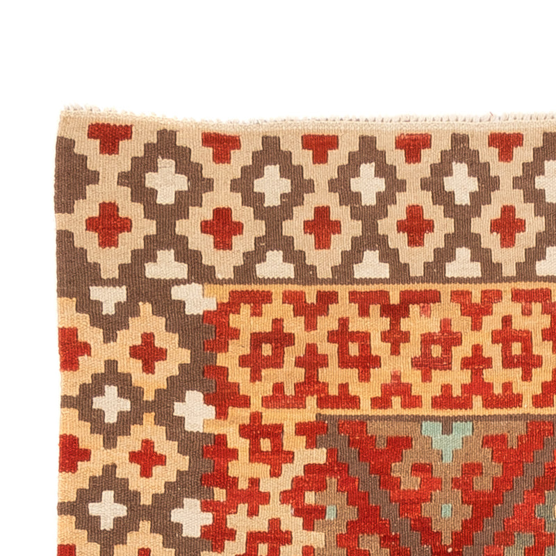 Loper Kelim tapijt - Splash - 203 x 110 cm - rood