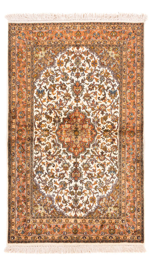 Zijden tapijt - Kashmir Silk - 149 x 95 cm - beige