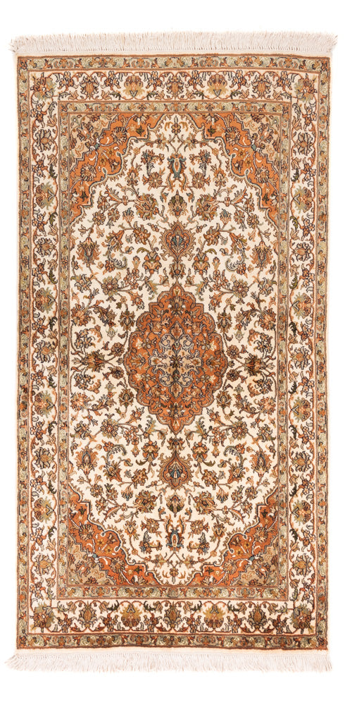 Zijden tapijt - Kashmir Silk - 168 x 95 cm - beige
