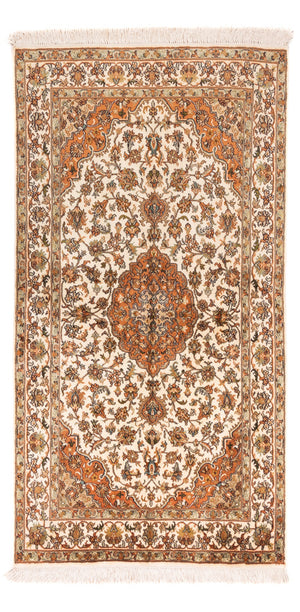 Zijden tapijt - Kashmir Silk - 168 x 95 cm - beige
