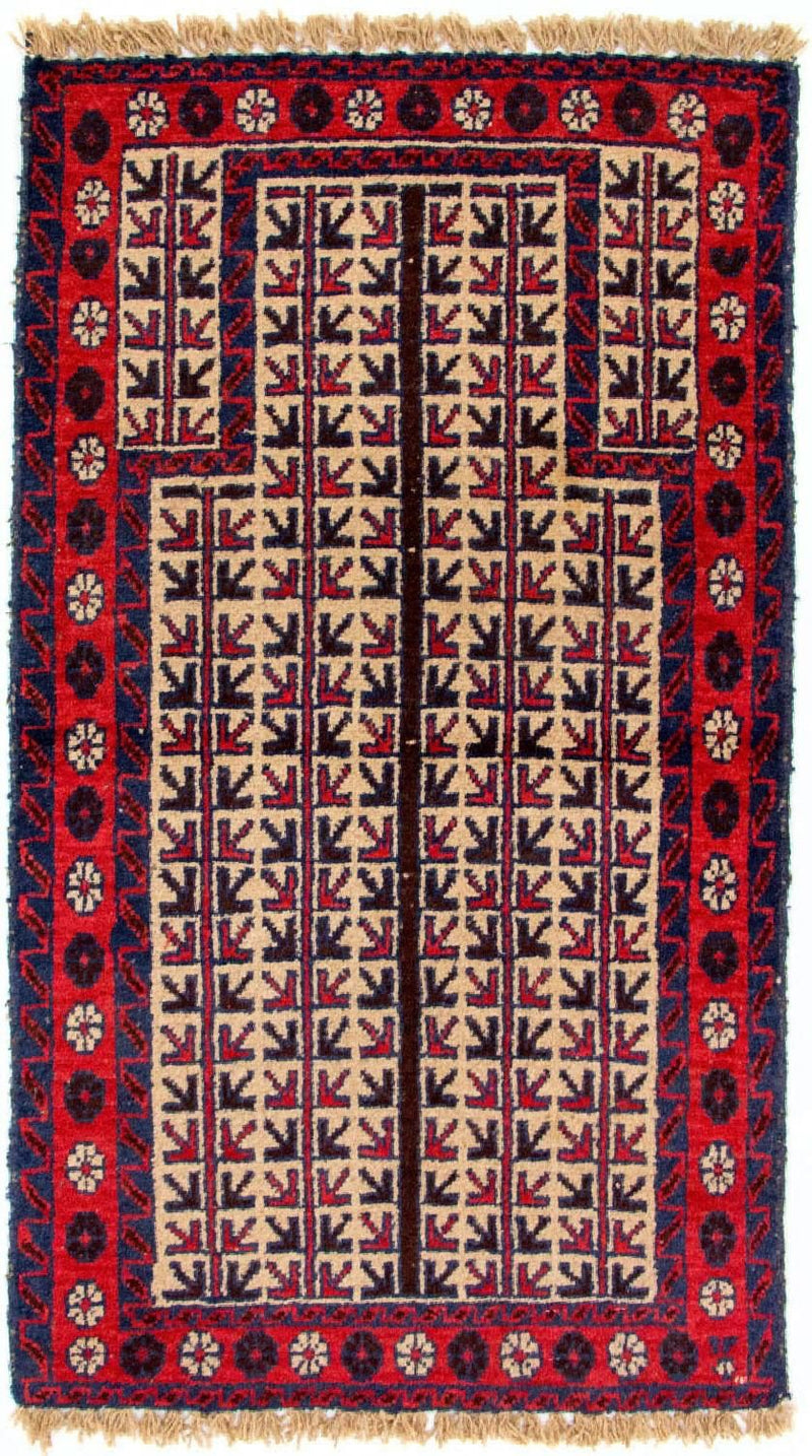 Baluch tapijt - 130 x 75 cm - beige