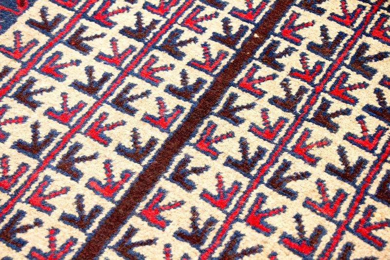 Baluch tapijt - 130 x 75 cm - beige