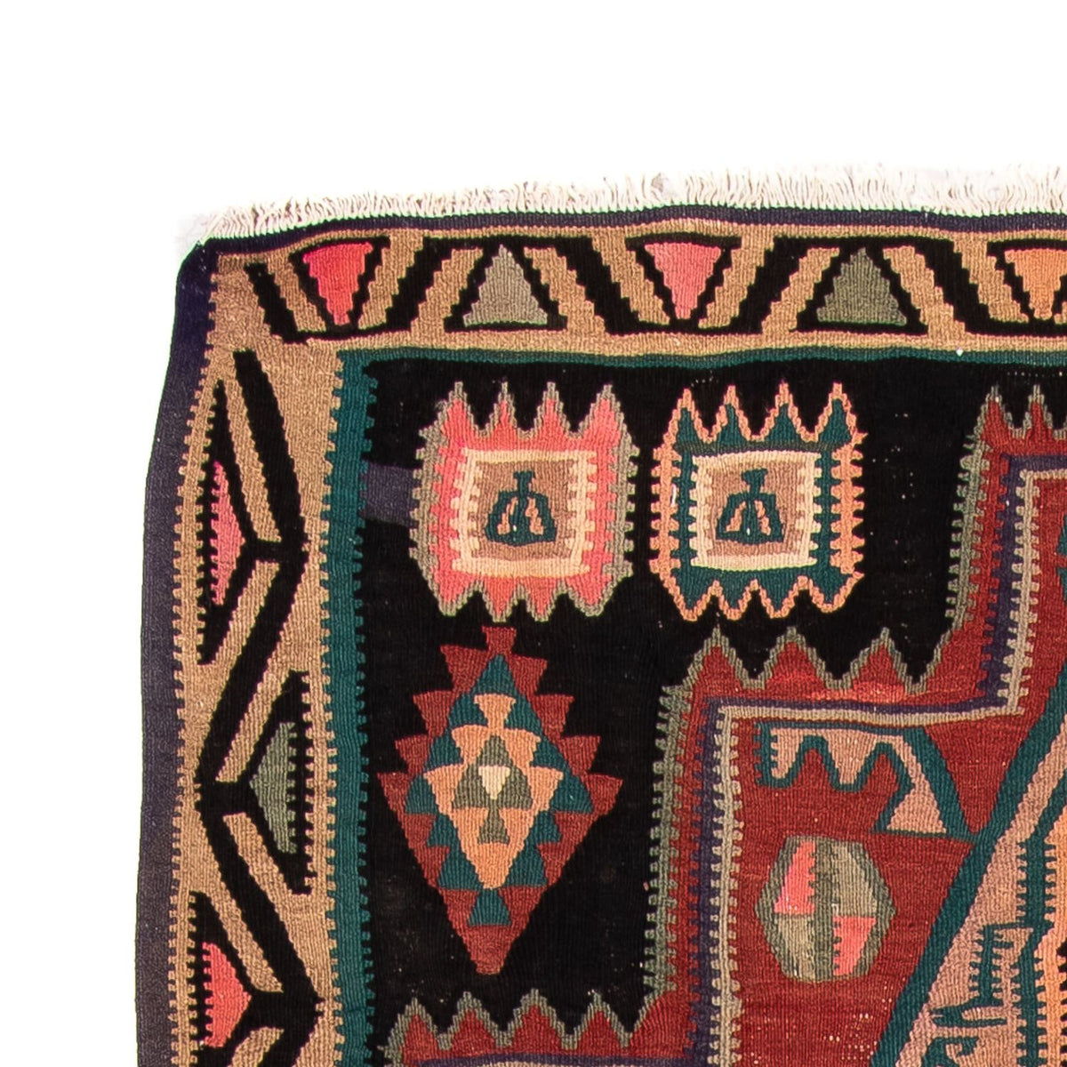 Loper Kelim tapijt - Oud - 300 x 140 cm - veelkleurig