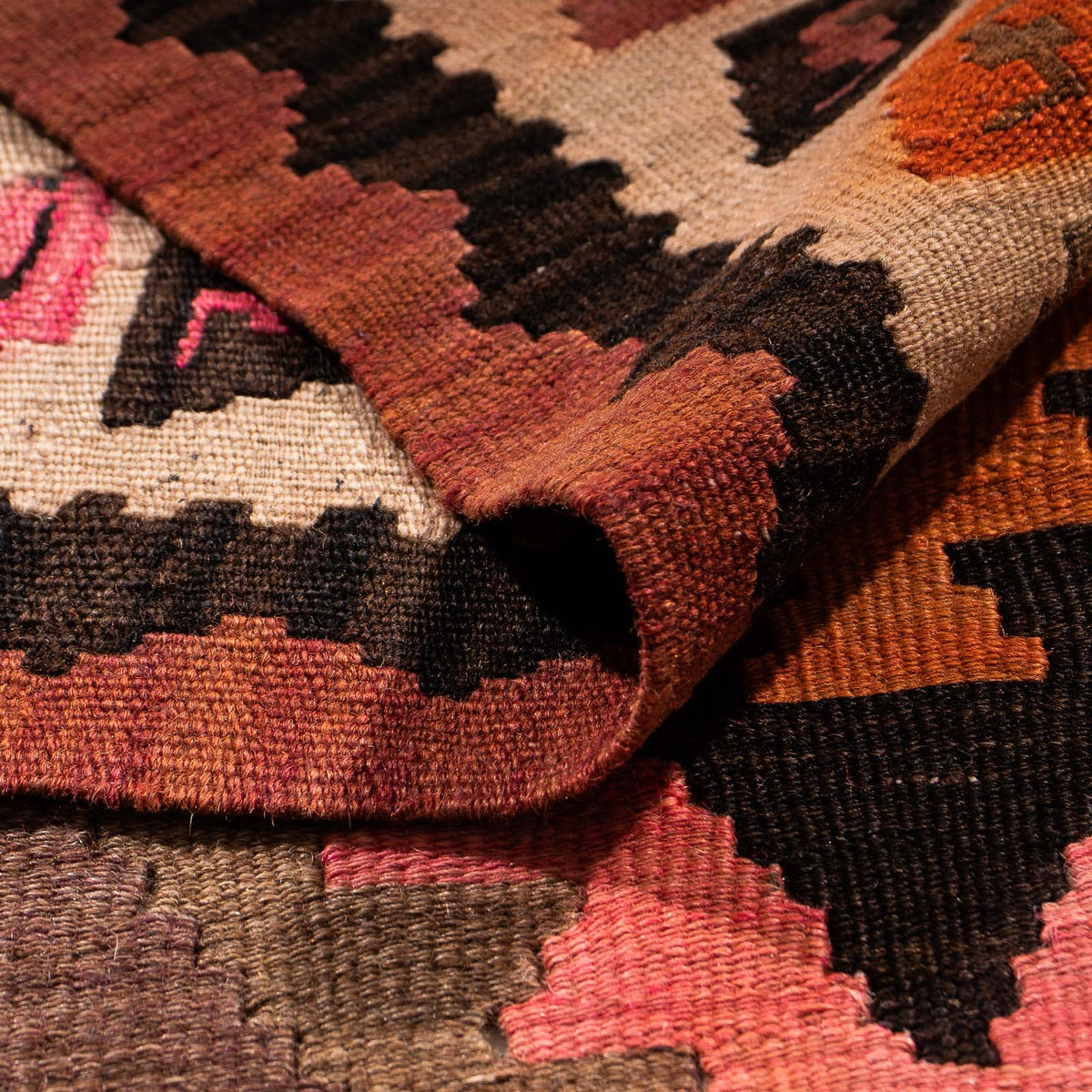 Loper Kelim tapijt - Oud - 265 x 135 cm - veelkleurig