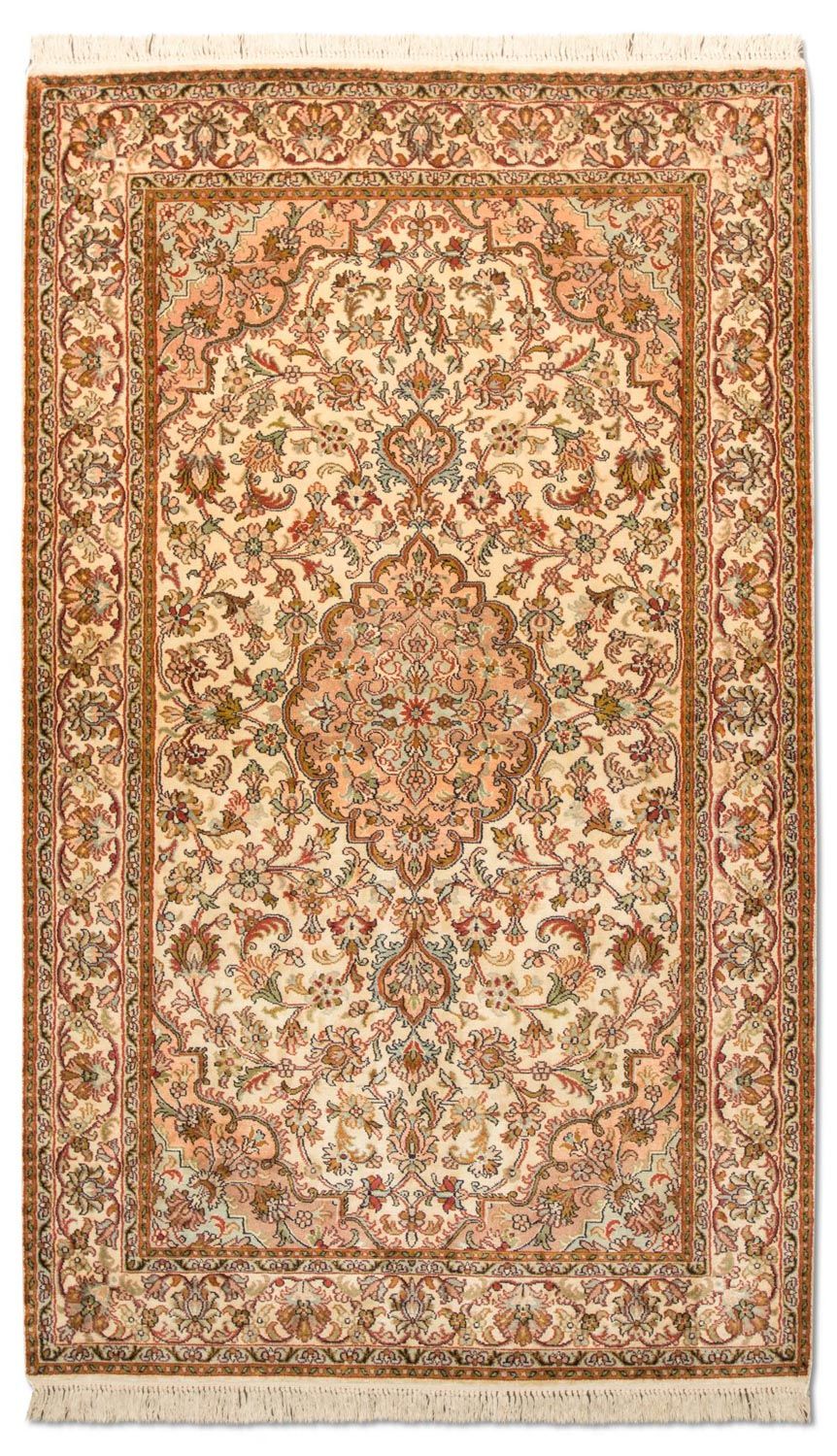 Zijden tapijt - Kashmir Silk - 164 x 94 cm - beige