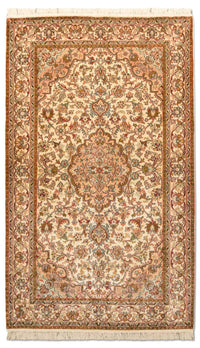 Zijden tapijt - Kashmir Silk - 164 x 94 cm - beige