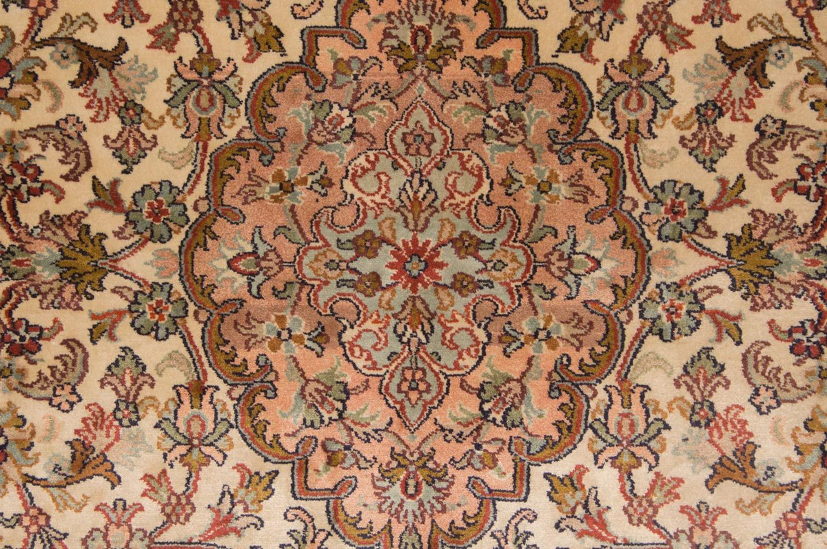 Zijden tapijt - Kashmir Silk - 164 x 94 cm - beige