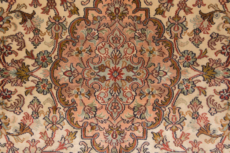 Zijden tapijt - Kashmir Silk - 164 x 94 cm - beige