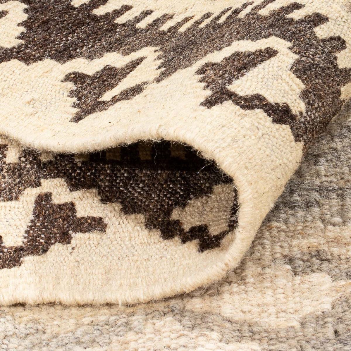 Kelim tapijt - Splash - 196 x 134 cm - natuur