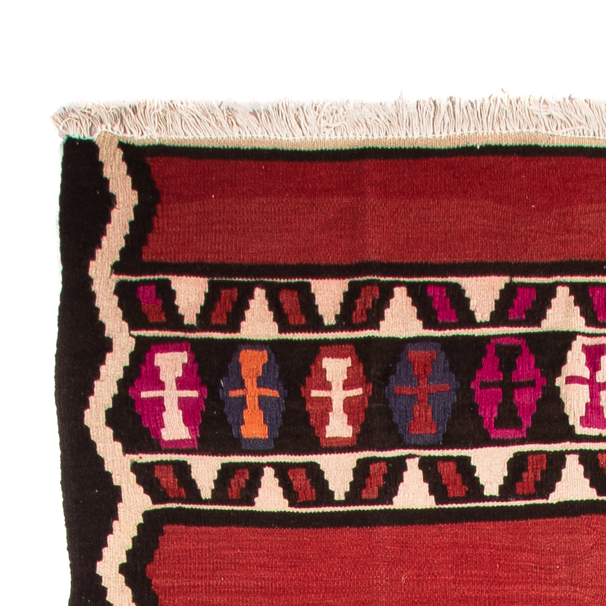 Loper Kelim tapijt - Oud - 380 x 135 cm - veelkleurig