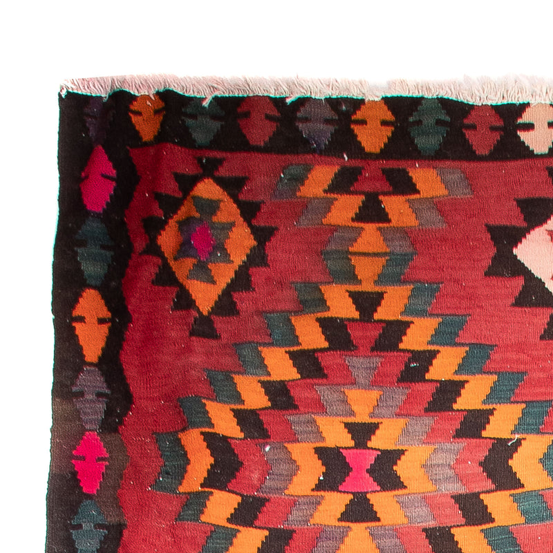 Loper Kelim tapijt - Oud - 430 x 210 cm - rood