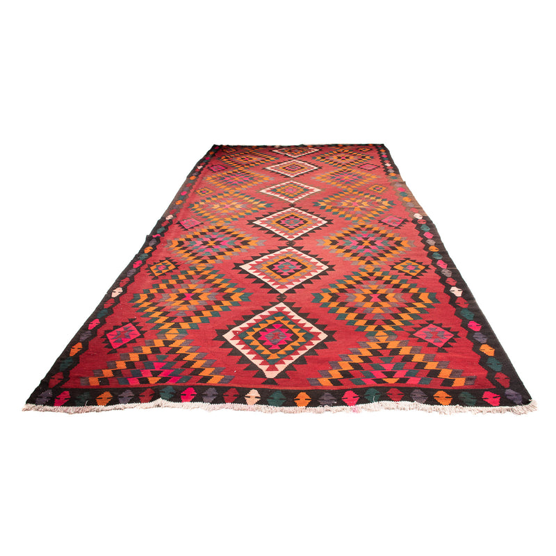 Loper Kelim tapijt - Oud - 430 x 210 cm - rood