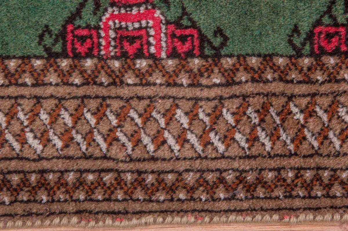 Turkaman tapijt - 143 x 99 cm - groen