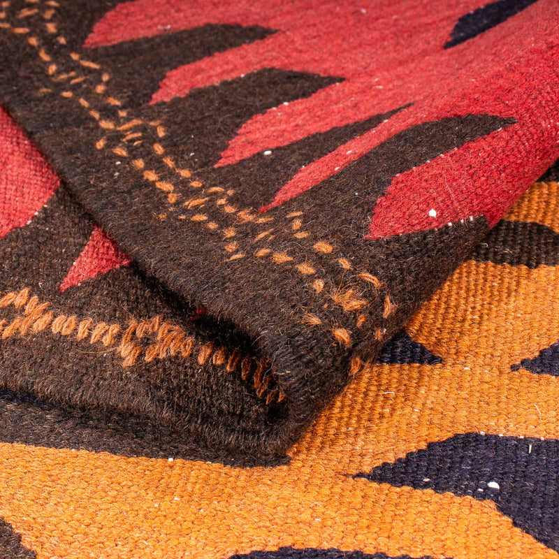 Loper Kelim tapijt - Oud - 395 x 150 cm - veelkleurig