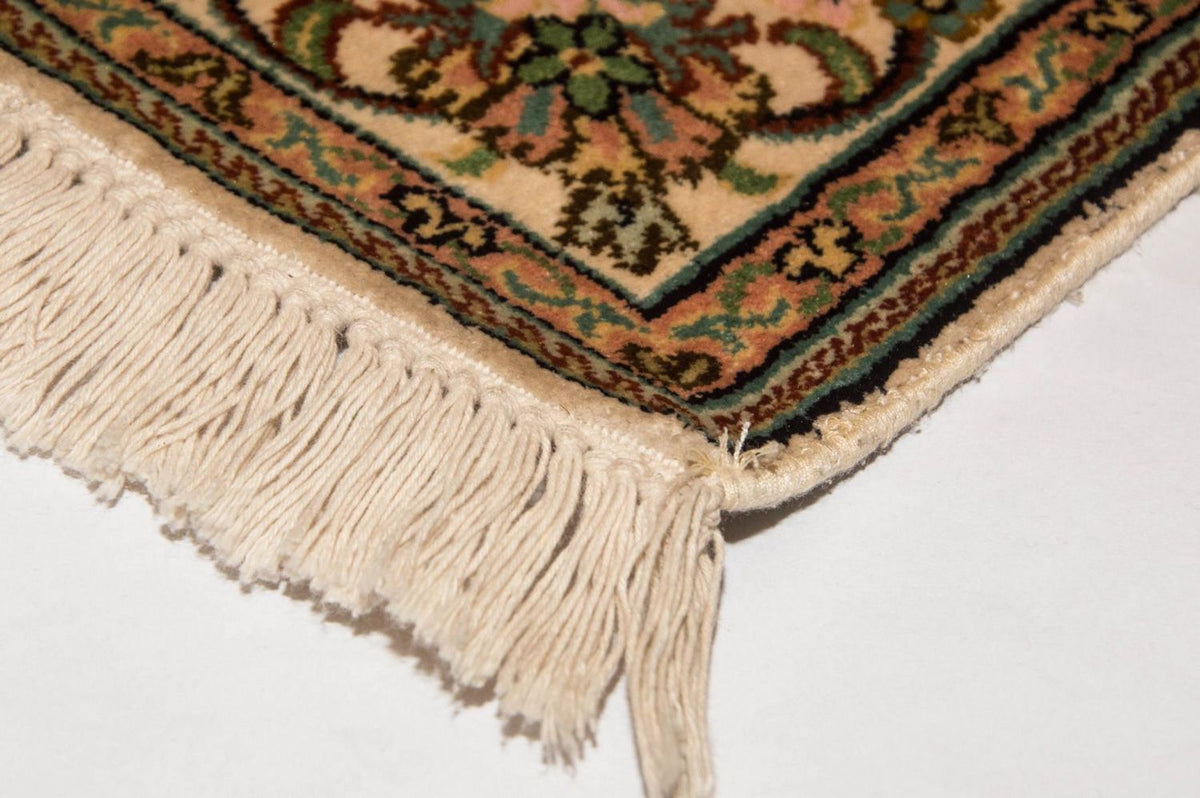 Zijden tapijt - Kashmir Silk - 148 x 93 cm - beige