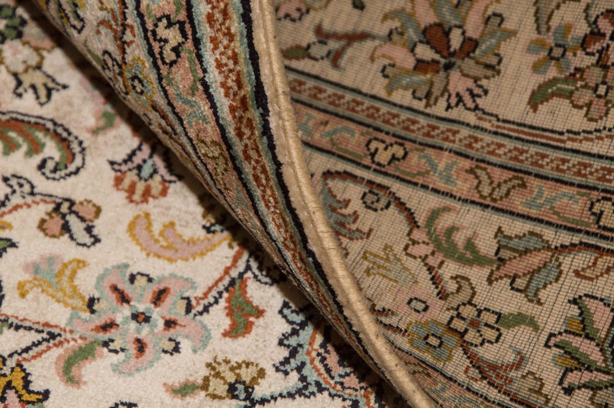 Zijden tapijt - Kashmir Silk - 148 x 93 cm - beige