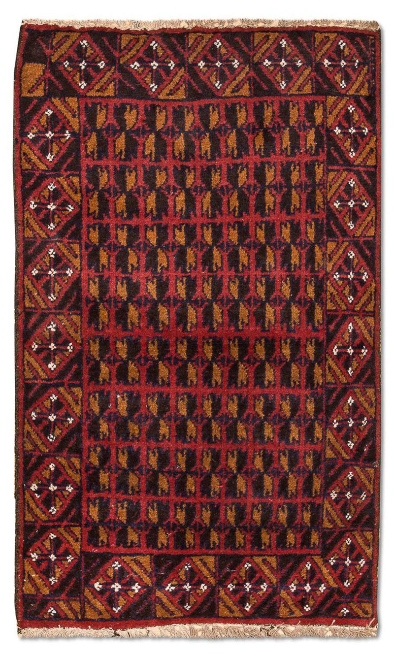 Baluch tapijt - 129 x 77 cm - rood