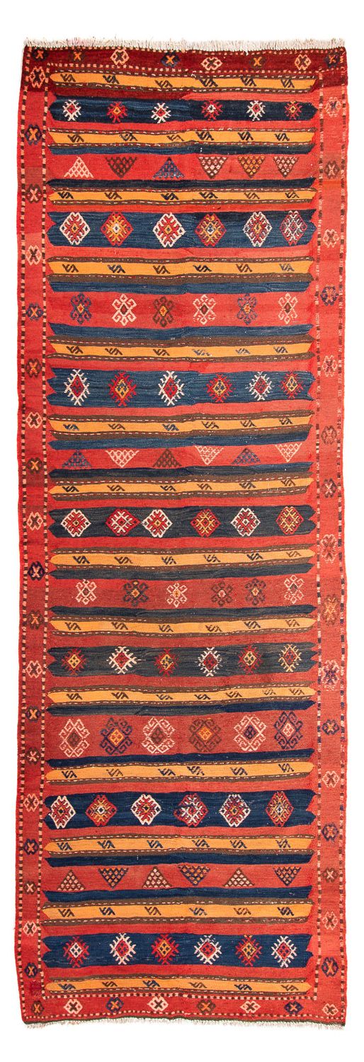 Loper Kelim tapijt - Oud - 400 x 150 cm - veelkleurig