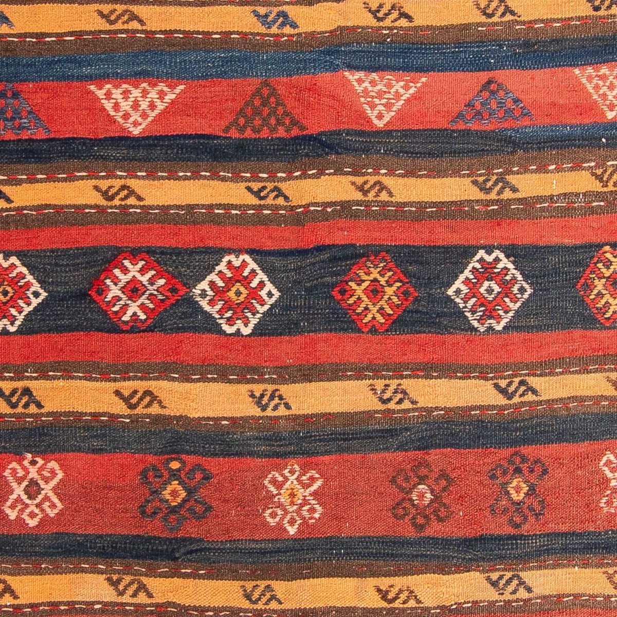 Loper Kelim tapijt - Oud - 400 x 150 cm - veelkleurig