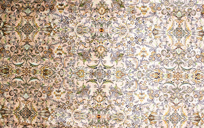 Zijden tapijt - Kashmir Silk - 308 x 204 cm - beige