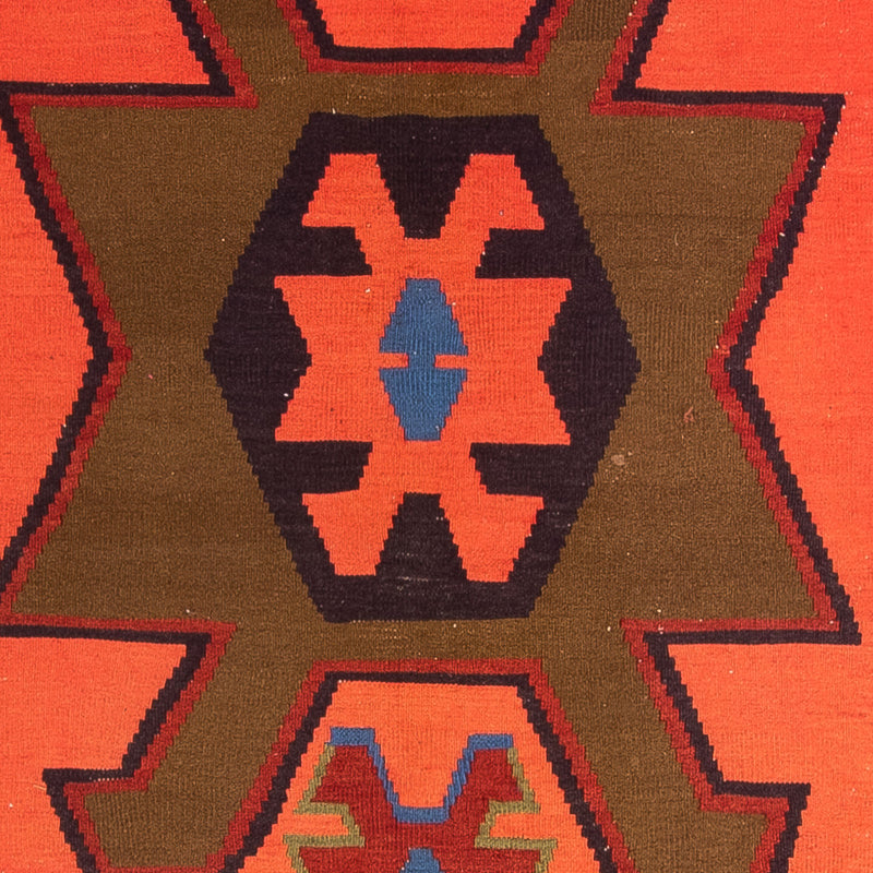 Loper Kelim tapijt - Oud - 335 x 150 cm - veelkleurig