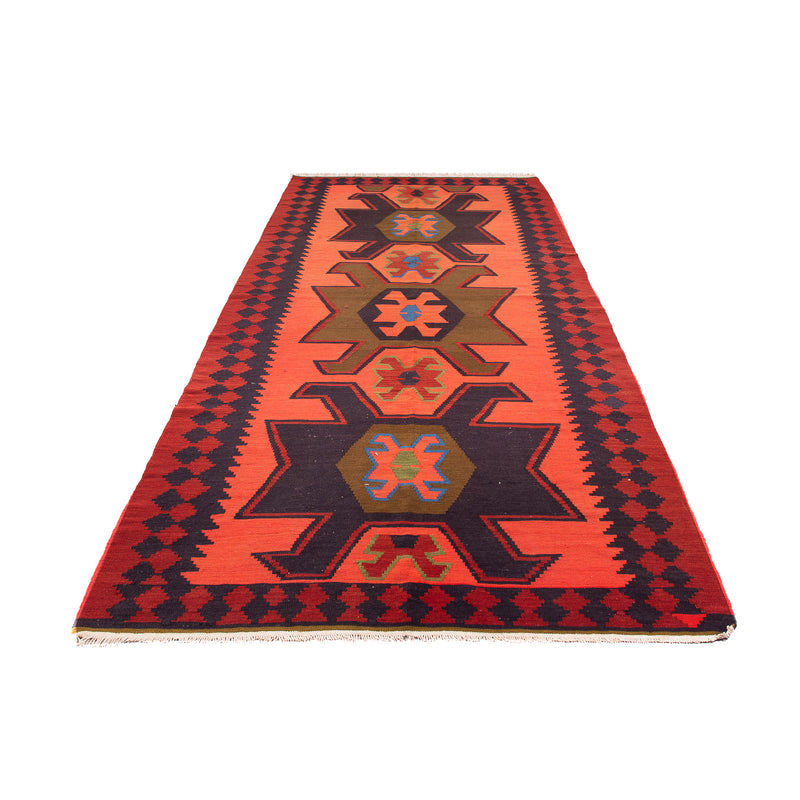 Loper Kelim tapijt - Oud - 335 x 150 cm - veelkleurig