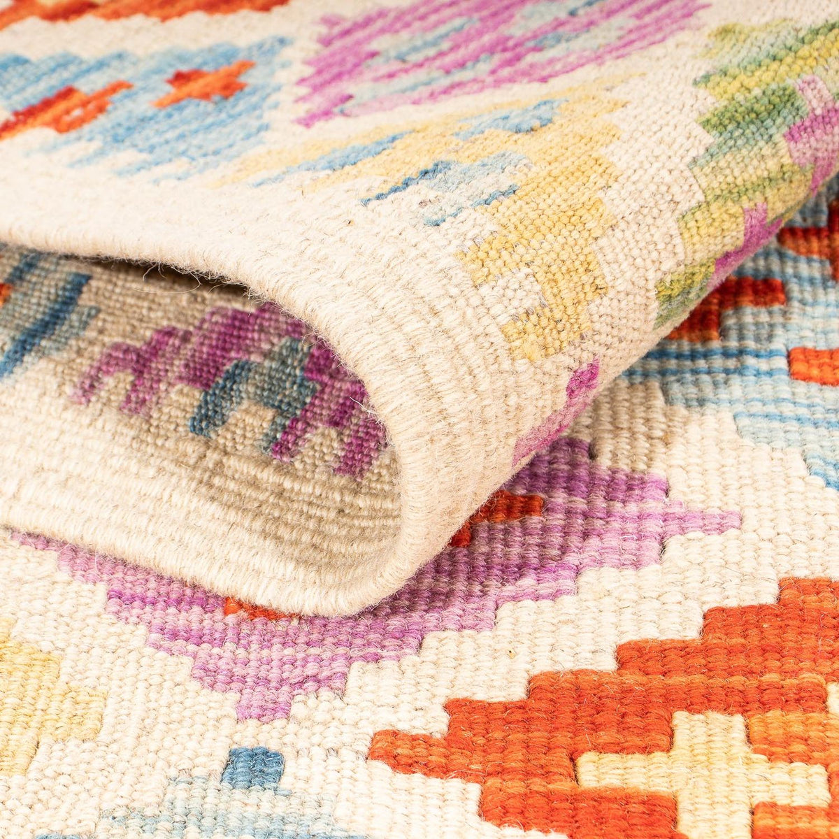 Kelim tapijt - Splash - 168 x 125 cm - veelkleurig