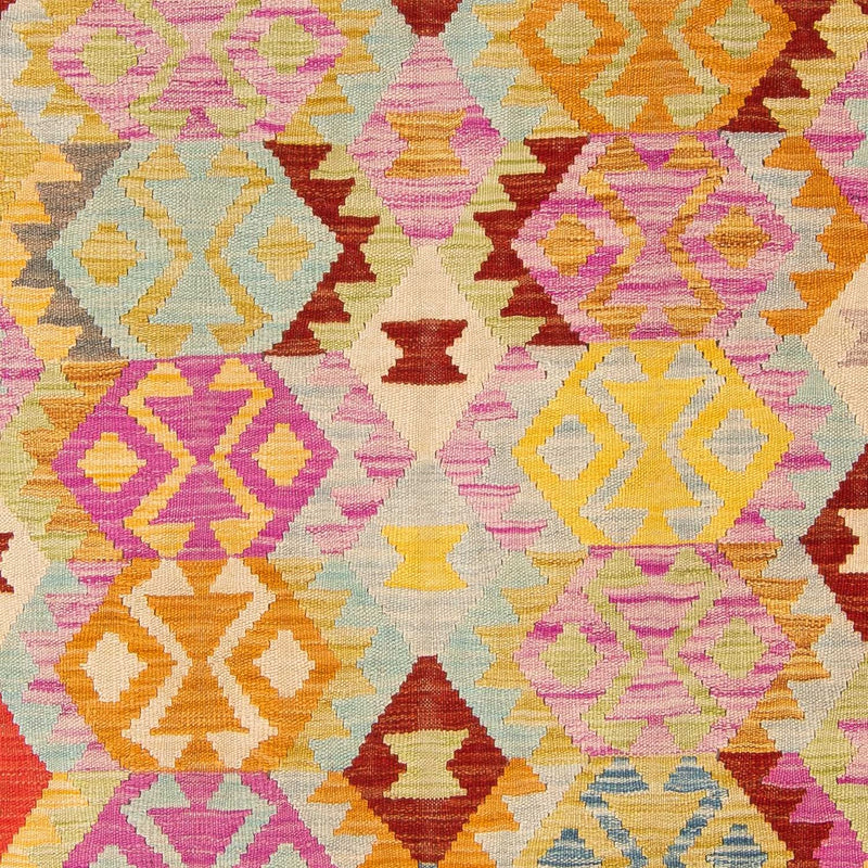 Kelim tapijt - Splash - 203 x 148 cm - veelkleurig