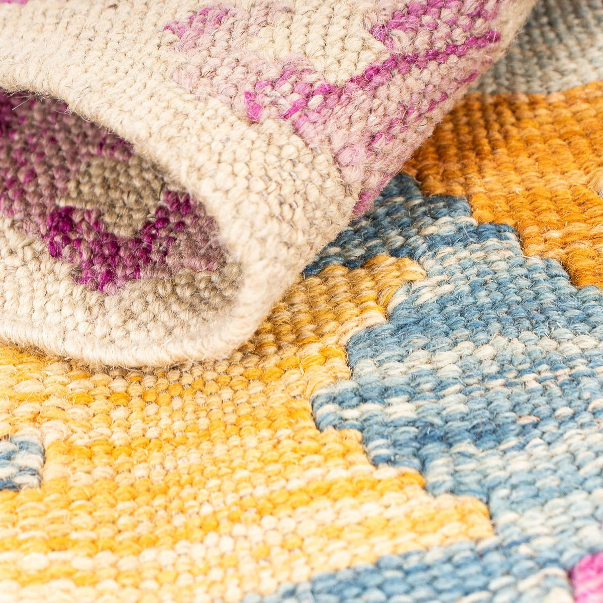 Kelim tapijt - Splash - 203 x 148 cm - veelkleurig