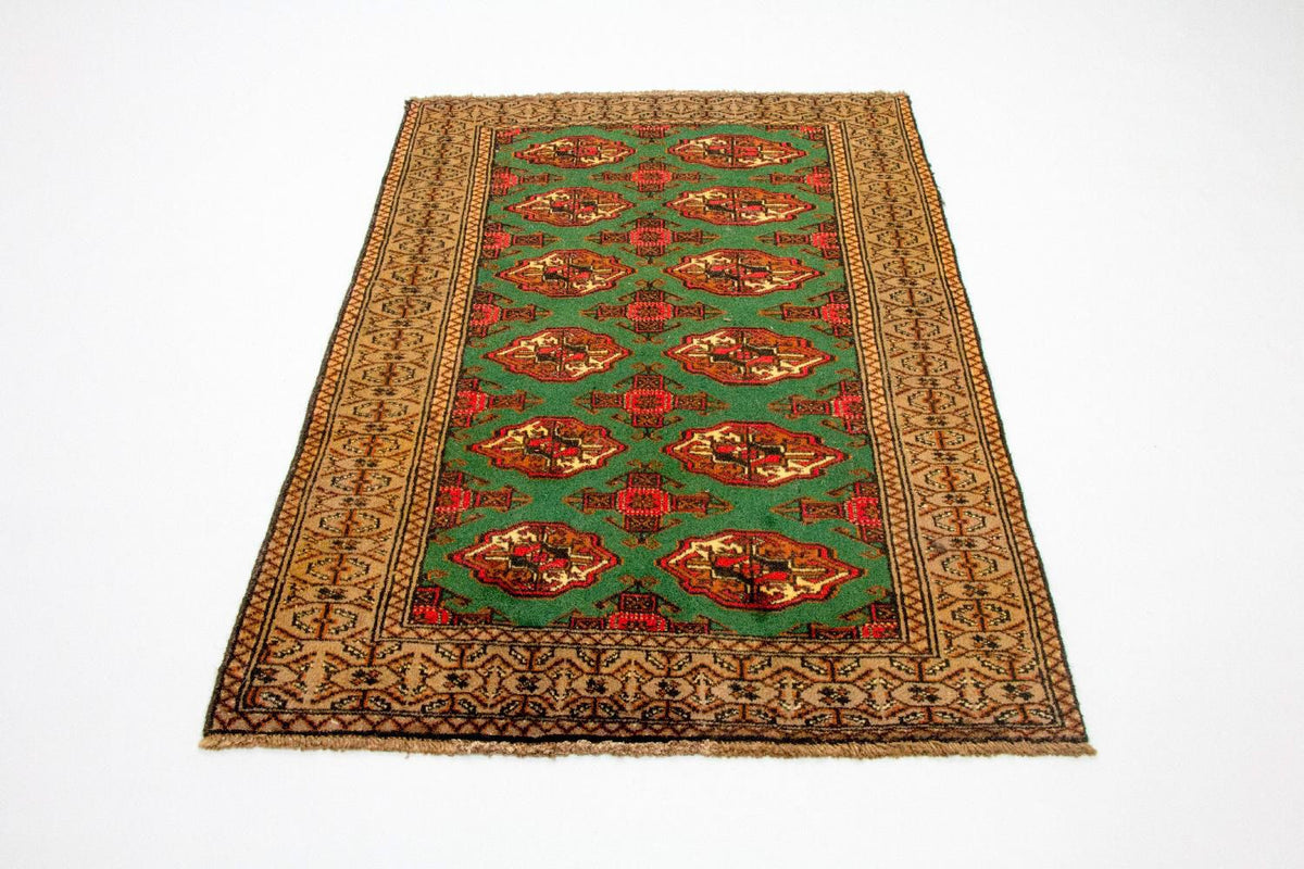 Turkaman tapijt - 143 x 102 cm - groen