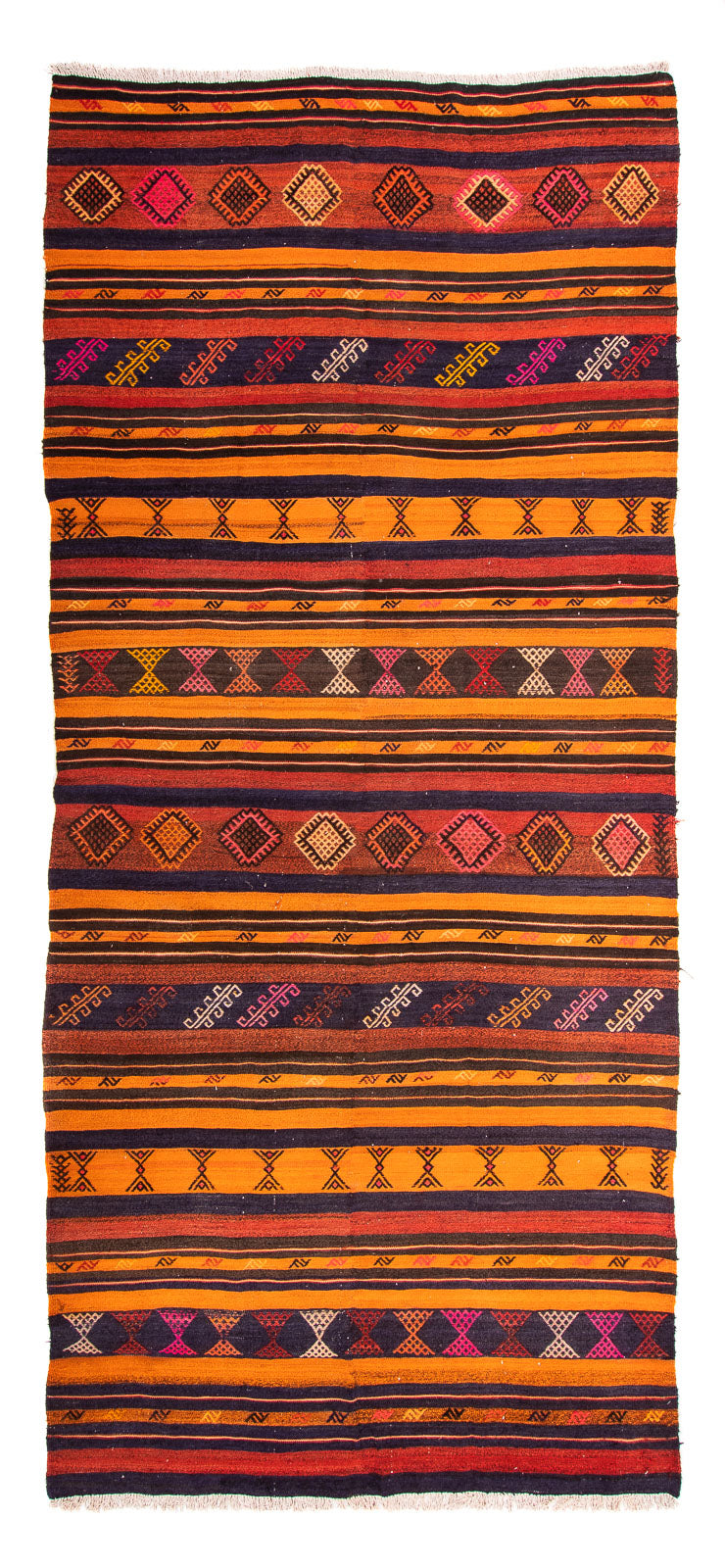 Loper Kelim tapijt - Oud - 340 x 170 cm - veelkleurig