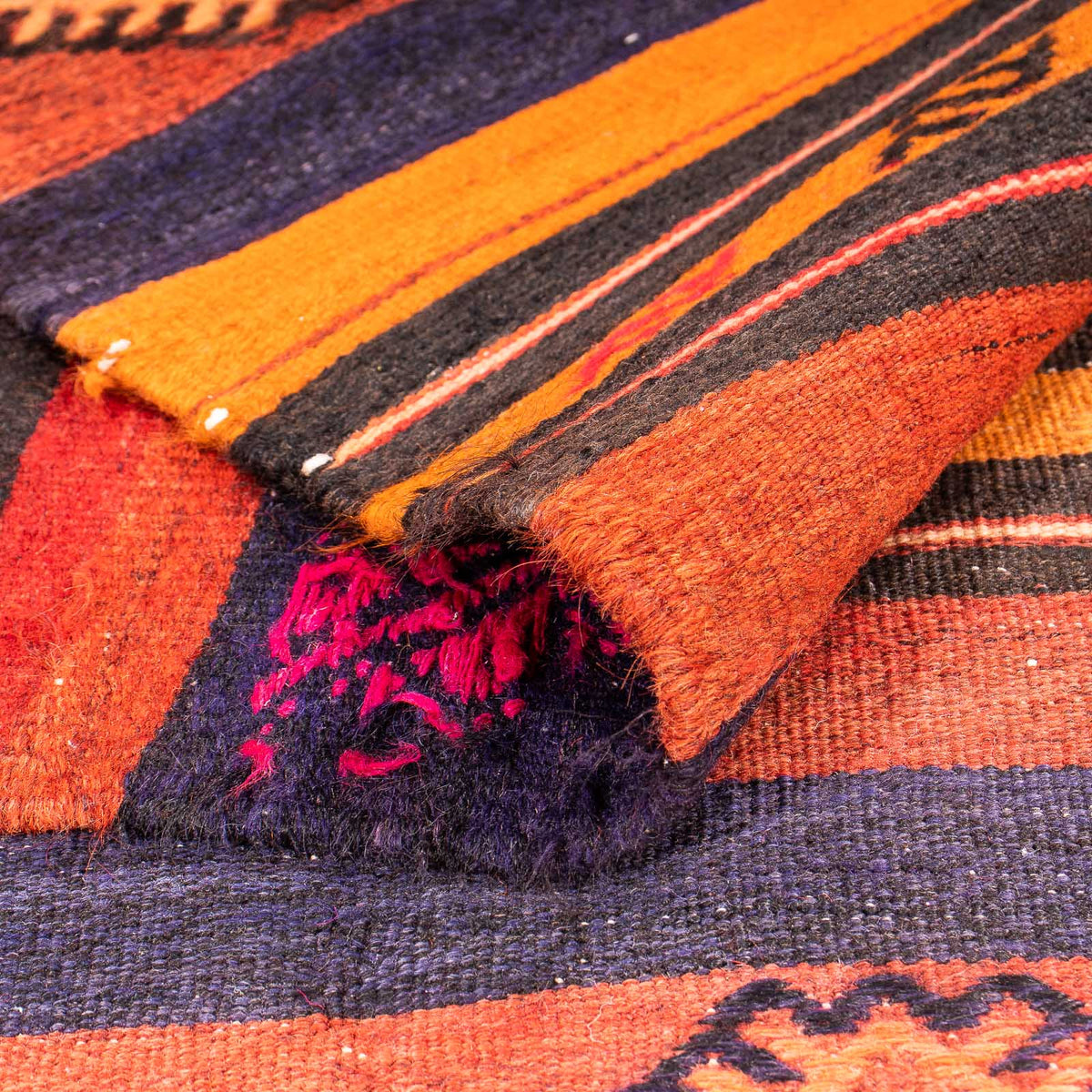 Loper Kelim tapijt - Oud - 340 x 170 cm - veelkleurig