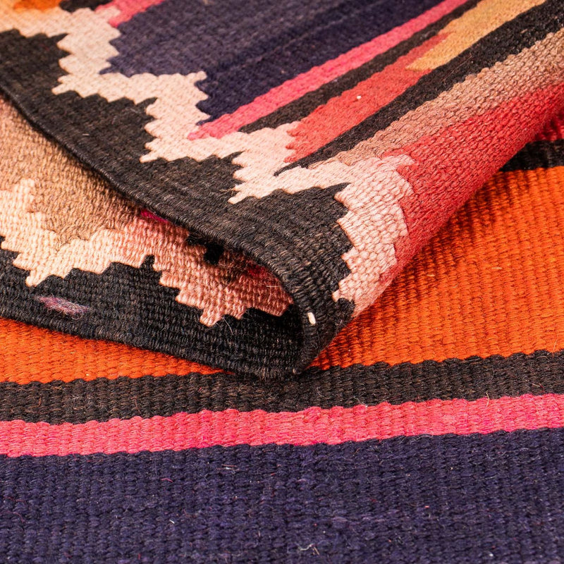 Loper Kelim tapijt - Oud - 340 x 125 cm - veelkleurig