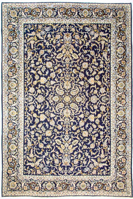 Perzisch tapijt - Keshan - 380 x 288 cm - blauw